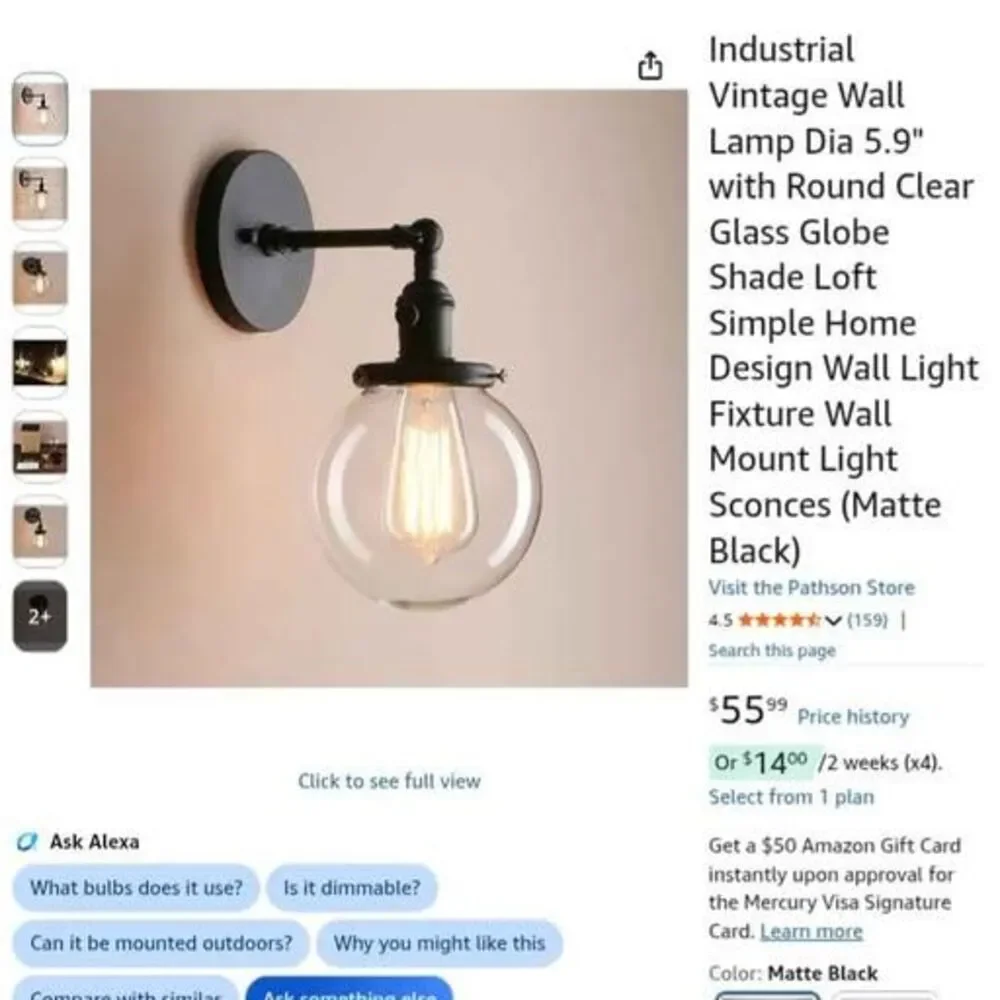 Pathson Industrial Vintage Wall Sconce